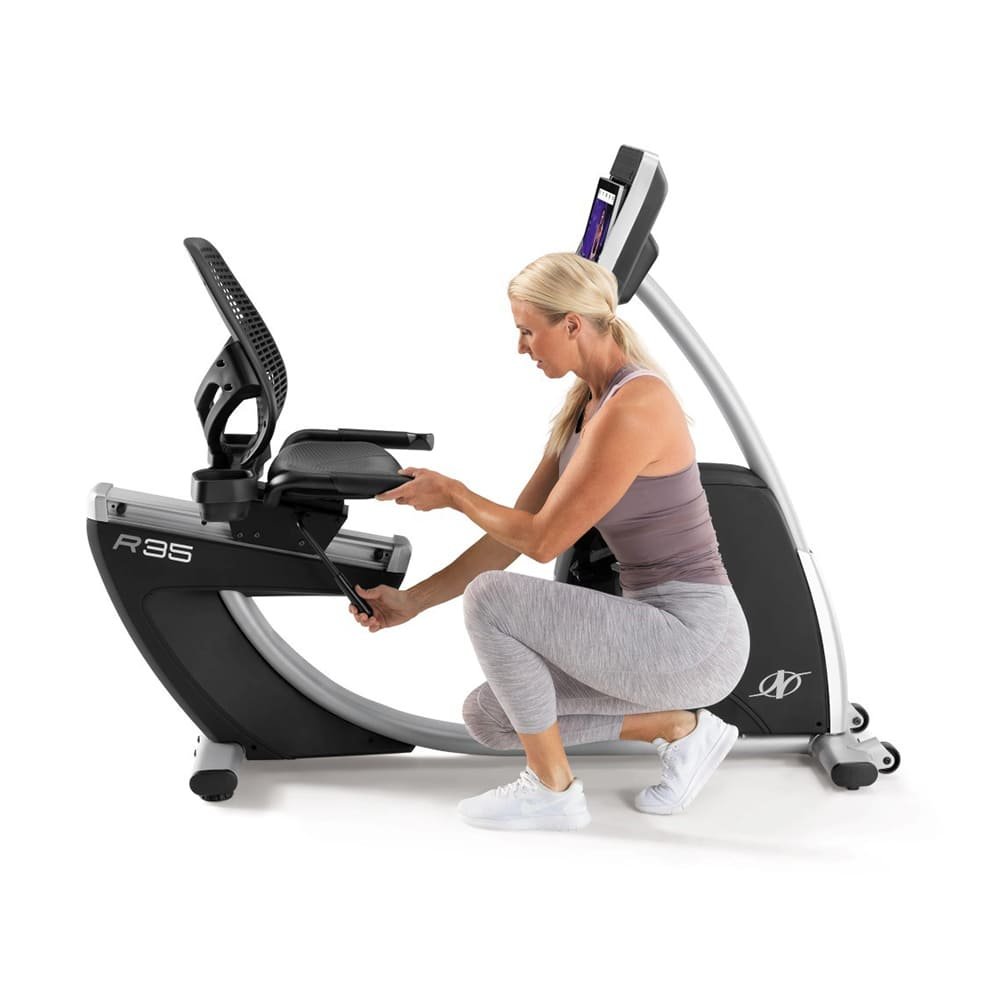 NORDICTRACK R35 horizontalaus treniruoklio ergonomiška ir reguliuojama sėdynė maksimaliam komfortui