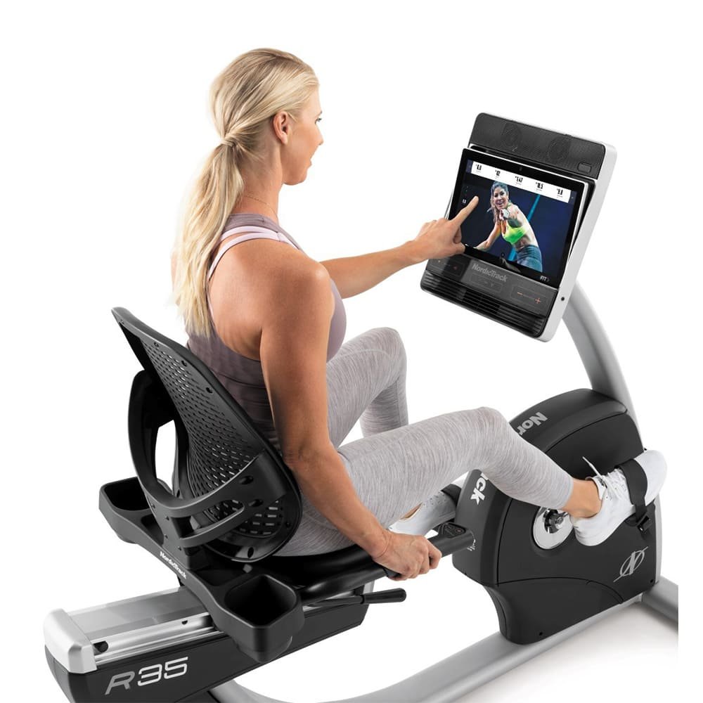 NORDICTRACK R35 treniruoklis su dideliu jutikliniu ekranu virtualioms kardio treniruotėms